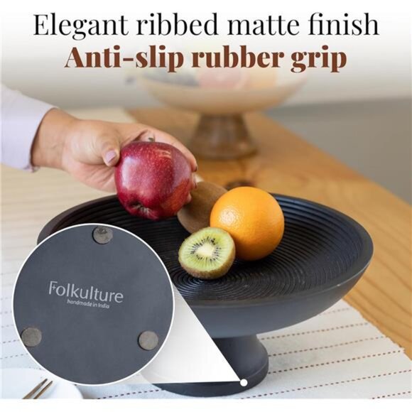 Wooden Fruit Bowl or Decorative Bowl for Table Décor, Wooden Fruit Bowl - Picture 3 of 6